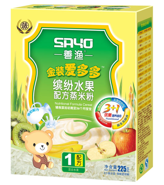 善漁金裝愛(ài)多多繽紛水果配方蒸米粉