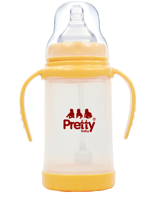 prettybaby160ML有柄自動防摔醫(yī)用級寬口小奶瓶