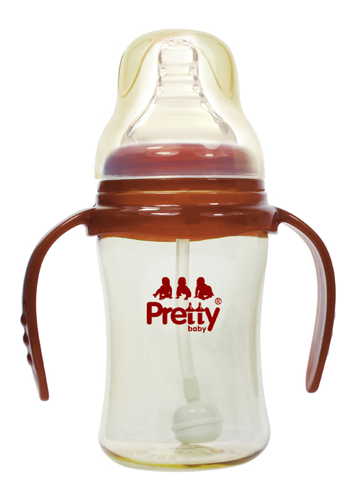 prettybaby210ML有柄自動PPSU寬口徑小奶瓶