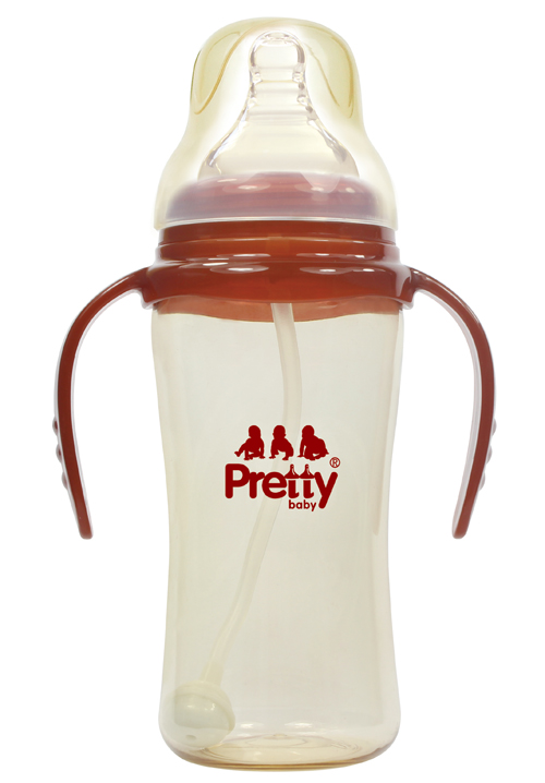 prettybaby300ML有柄自動PPSU寬口徑大奶瓶