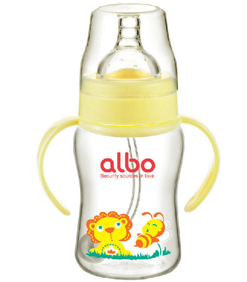 愛樂寶PP自動(dòng)奶瓶200ml黃色