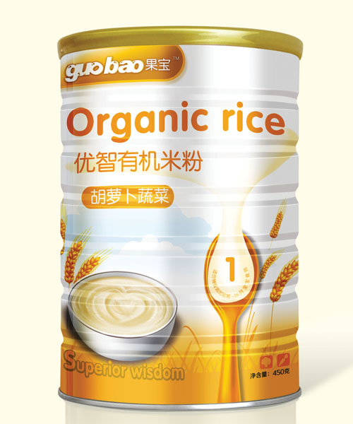 果寶優(yōu)智有機米粉胡蘿卜蔬菜