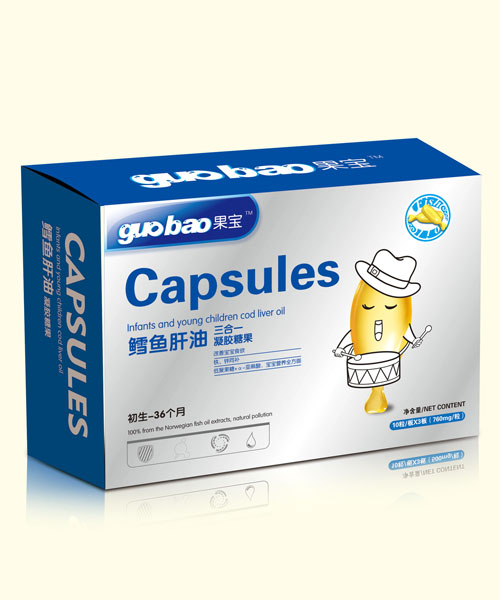 果寶鱈魚(yú)肝油三合一凝膠糖果