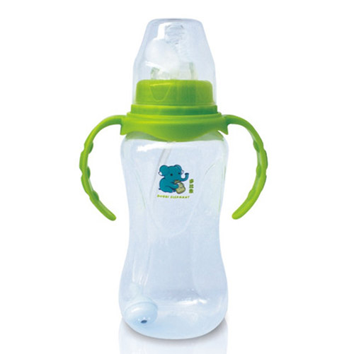 多比象帶手柄嬰兒自動(dòng)奶瓶綠色