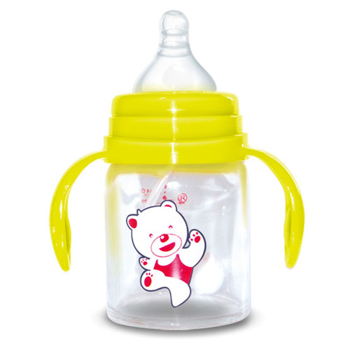 Babykin(貝沁)食品級(jí)玻璃奶瓶寬口直身奶瓶120ML