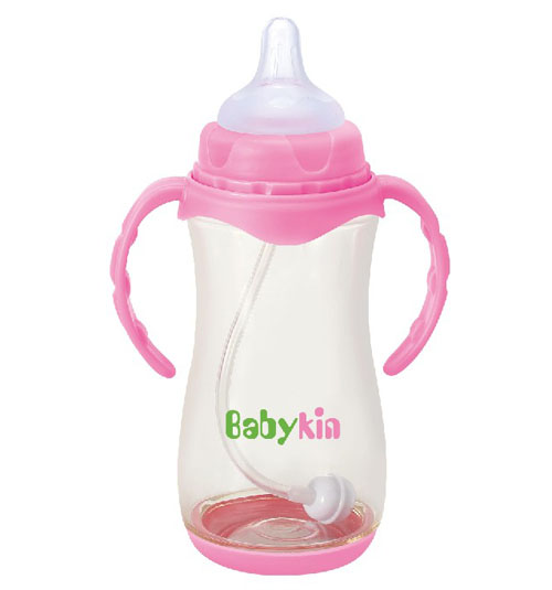Babykin(貝沁)PPSU奶瓶350ML粉色