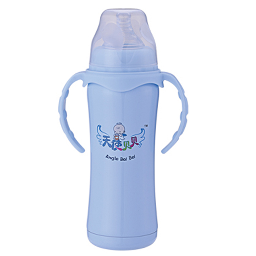 天使貝貝嬰兒不銹鋼奶瓶藍(lán)色