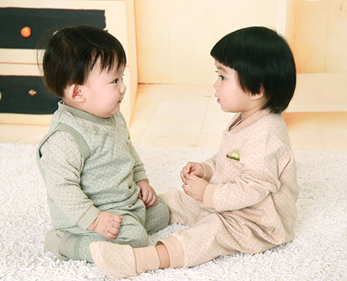 棉果果彩棉提花波點(diǎn)寶寶保暖衣