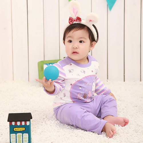 棉果果氨棉汗布嬰兒內衣長袖