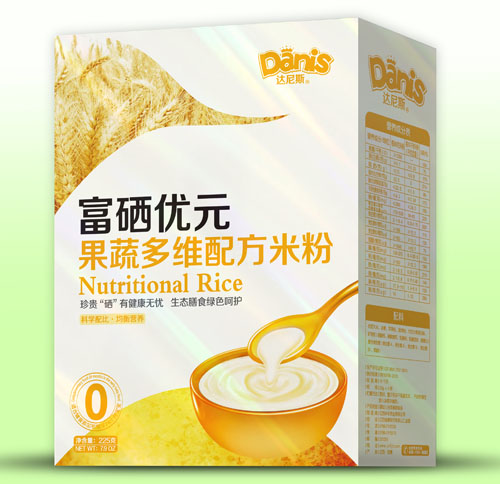 達(dá)尼斯富硒優(yōu)元果蔬多維米粉盒裝0段