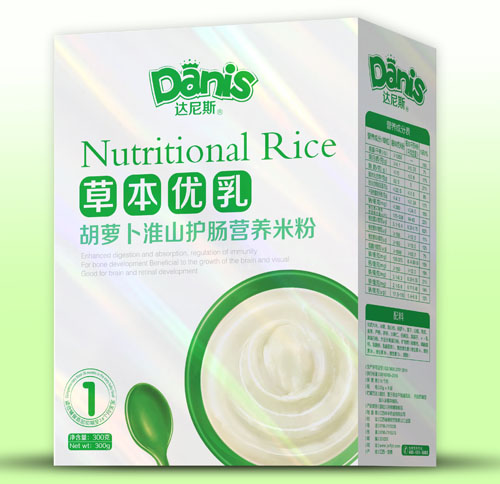 達尼斯草本優(yōu)乳胡蘿卜淮山護腸米粉盒裝1段