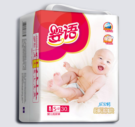 嬰語(yǔ)柔薄親膚嬰兒紙尿褲S碼30片