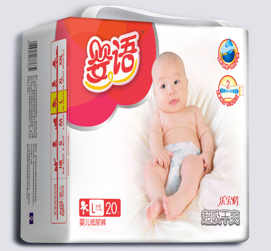 嬰語(yǔ)超吸干爽嬰兒紙尿褲L碼20片