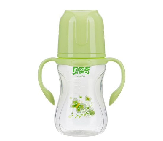 貝嬰奇240ml寬口蓮花底pp奶瓶綠色