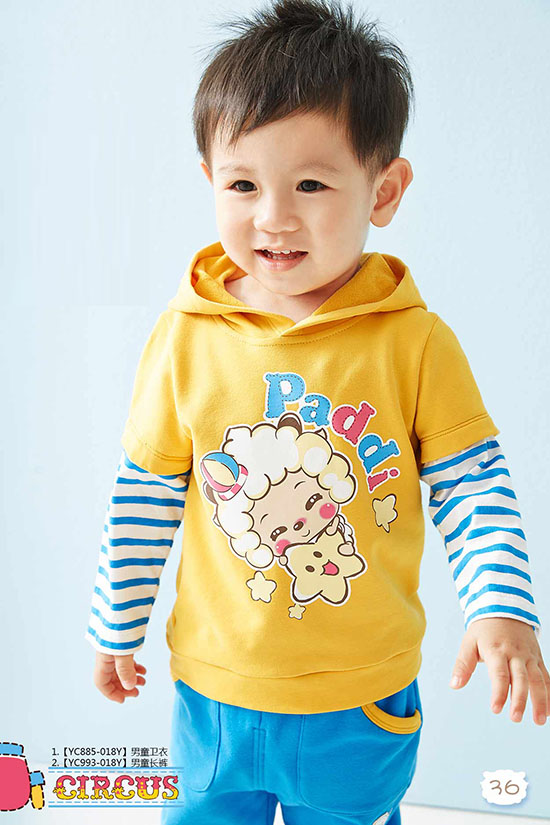 澳恬喜氣羊羊男童衛(wèi)衣長褲