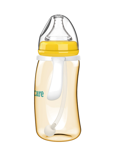 伊斯卡爾260mlPPSU企鵝自動(dòng)哺乳瓶(黃)