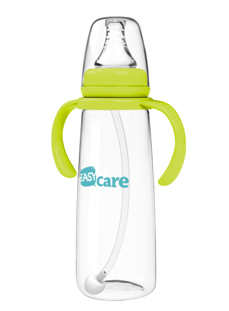 伊斯卡爾240mlPP自動標(biāo)準(zhǔn)口徑奶瓶(黃)