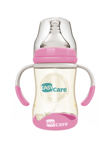 伊斯卡爾160mlPPSU自動(dòng)寬口徑感溫奶瓶(紅)