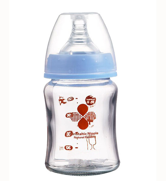 Happy100寬口防脹氣玻璃奶瓶