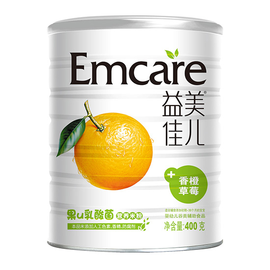 益美佳兒香橙草莓果U乳酸菌營養(yǎng)米粉