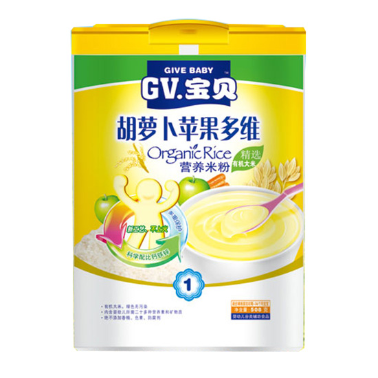 GV寶貝果胡蘿卜蘋果多維營養(yǎng)米粉