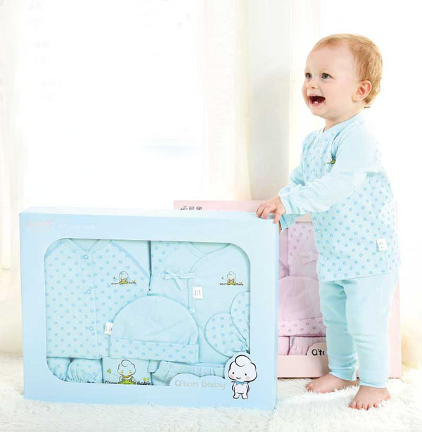 棉果果天然彩棉內(nèi)衣藍色