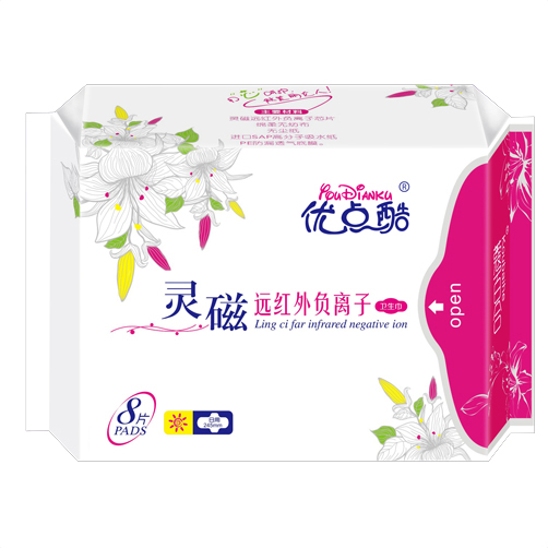 優(yōu)點酷靈磁遠(yuǎn)紅外負(fù)離子衛(wèi)生巾(日用)