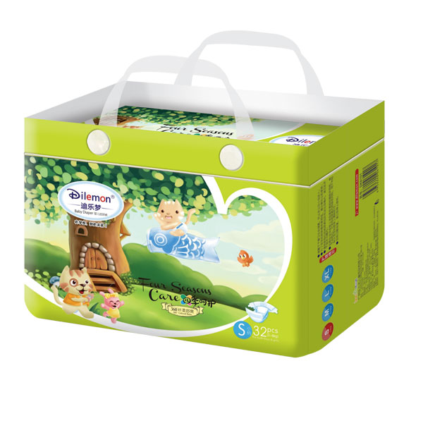 迪樂夢(mèng)纖柔舒爽嬰兒紙尿褲中包S32
