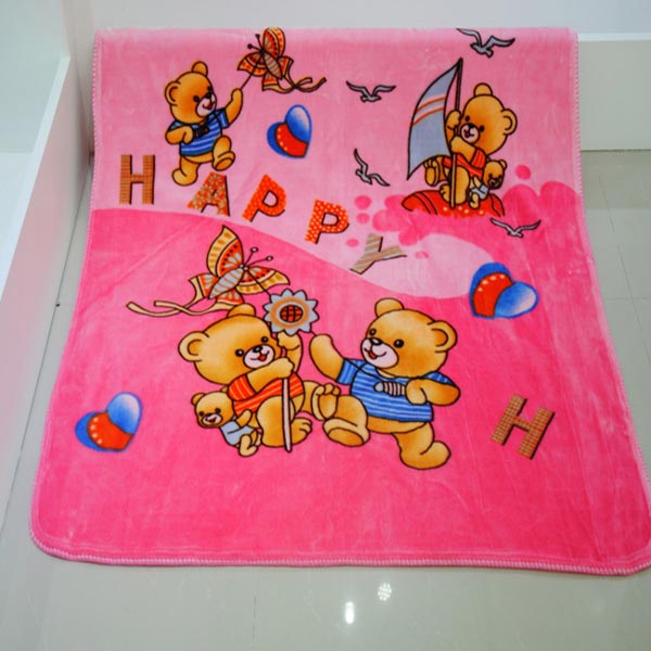 亞奧超柔小毯子快樂(lè)熊粉色