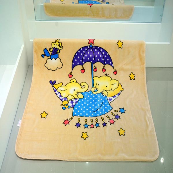 亞奧超柔小毯子小象駝色