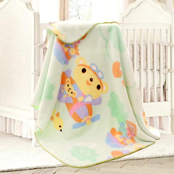 亞奧超柔云毯飛機熊綠色