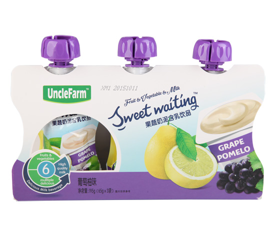 農(nóng)場(chǎng)大叔葡萄柚味果泥盒裝