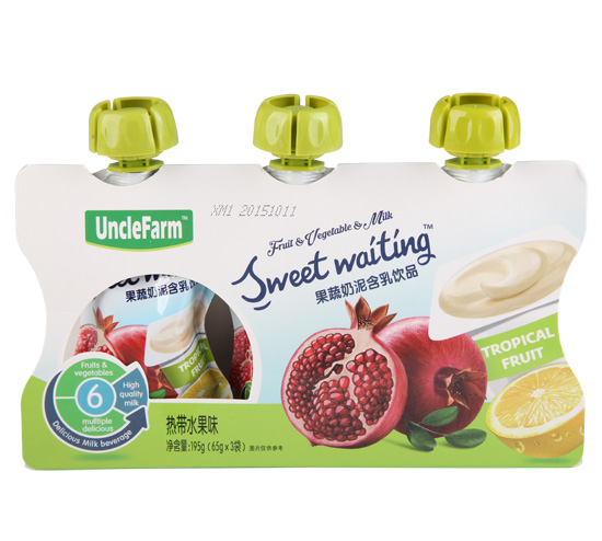 農(nóng)場大叔熱帶水果味果泥盒裝
