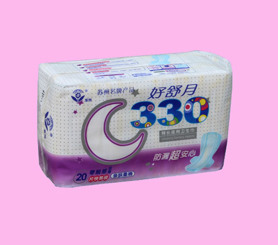 好舒月親膚柔棉330MM絲薄護(hù)翼衛(wèi)生巾