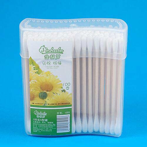 金葫蘆木軸棉簽100支S形