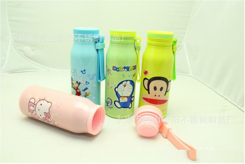 不銹鋼真空保溫杯情侶吊帶保溫杯防燙嘴設計