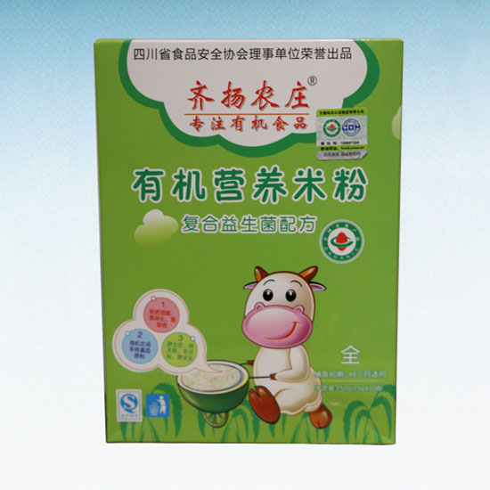 齊揚(yáng)農(nóng)莊有機(jī)營(yíng)養(yǎng)米粉(復(fù)合益生菌配方)盒裝