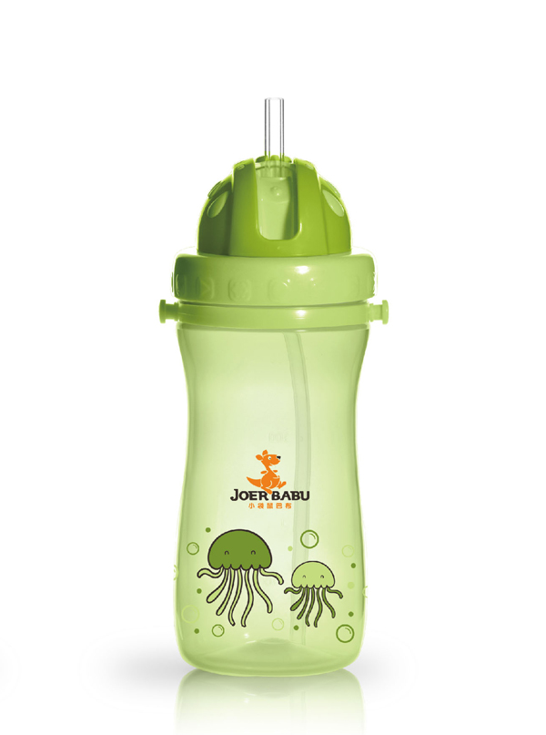 小袋鼠巴布寶寶運(yùn)動(dòng)水壺450ml綠色