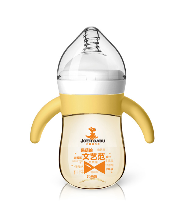 小袋鼠巴布硅膠手柄奶瓶BP-855-03
