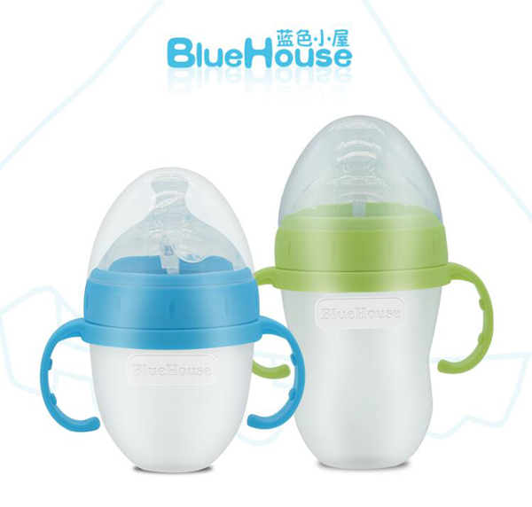 藍色小屋廣口硅膠奶瓶