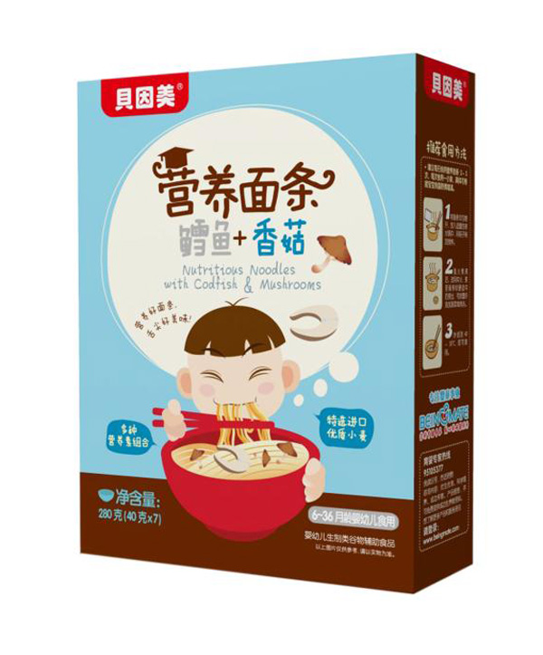 貝因美營(yíng)養(yǎng)面條-鱈魚(yú)+香菇