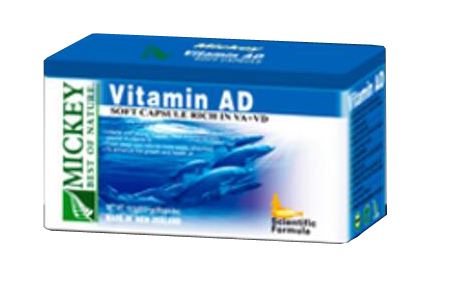 米奇維生素AD軟膠囊(鱈魚肝油)橫版