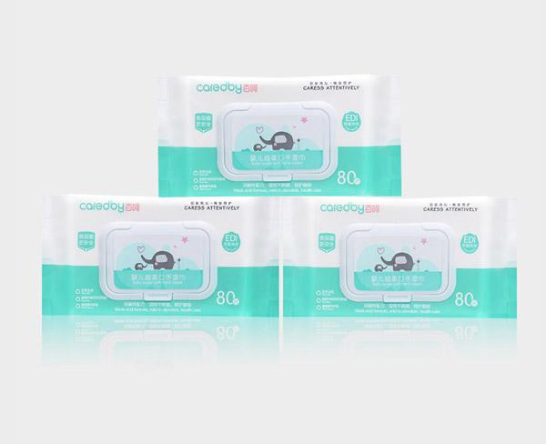 百呵嬰兒超柔口手濕巾80