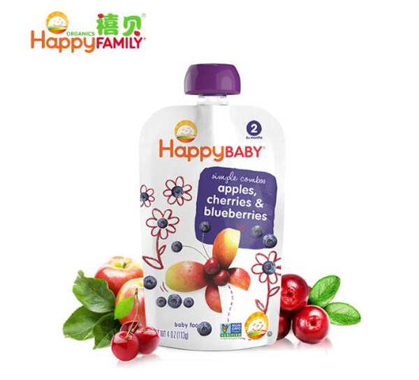 禧貝蘋果櫻桃藍莓泥