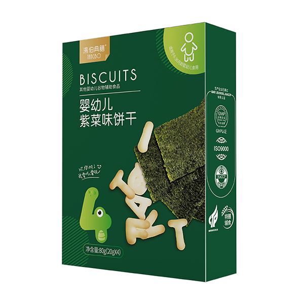 湯伯典膳嬰幼兒紫菜味餅干盒裝80g