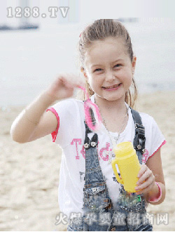 托尼艾米女童短袖吊帶裝