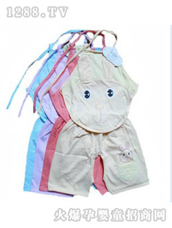 比比樂小兔子肚兜短褲二件套