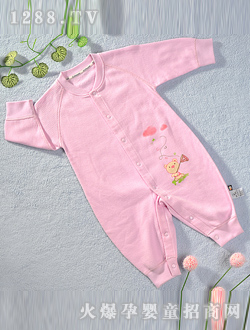 迪迪牌歡樂(lè)熊紅色嬰兒哈衣