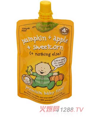 葉子嬰兒果泥（南瓜、蘋果、甜玉米）