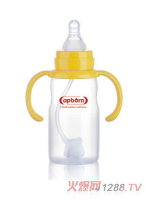 愛(ài)哺生240ml好順暢標(biāo)準(zhǔn)PP奶瓶（握把吸管）